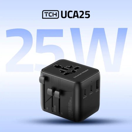 شارژر دیواری 25 وات 3 پورت تی سی اچ مدل UCA25