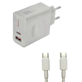 شارژر دیواری 25 وات ترانیو مدل T-EU6C به همراه کابل USB-C