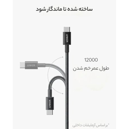 کابل تبدیل USB-C به USB-C مدل A8756 طول 1 متر
