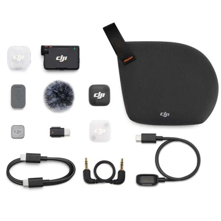 میکروفن یقه‌ای بی سیم دی جی آی مدل Mic Mini 2 Combo دو کاربره