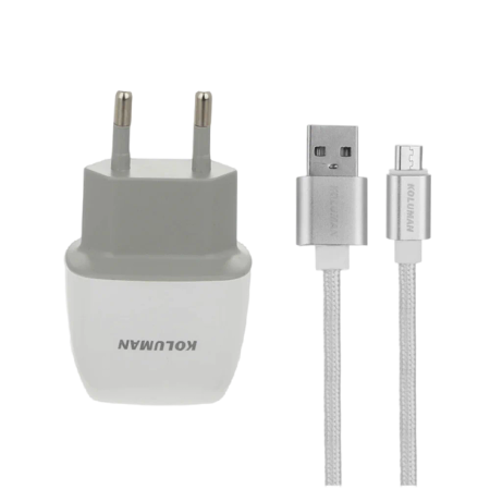 شارژر دیواری کلومن مدل KC-H805 به‌همراه کابل microusb
