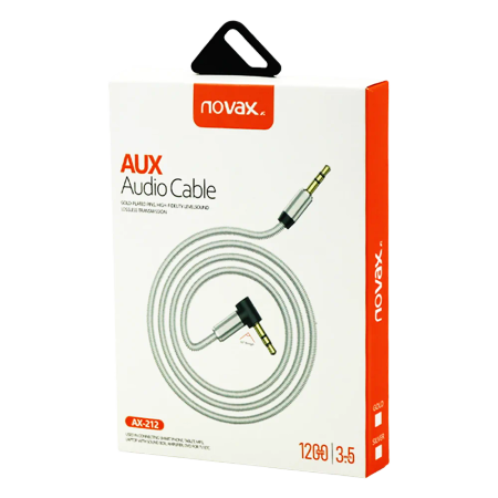 کابل فلزی AUX نواکس AX-212 یکسر L طول 1.2 متر