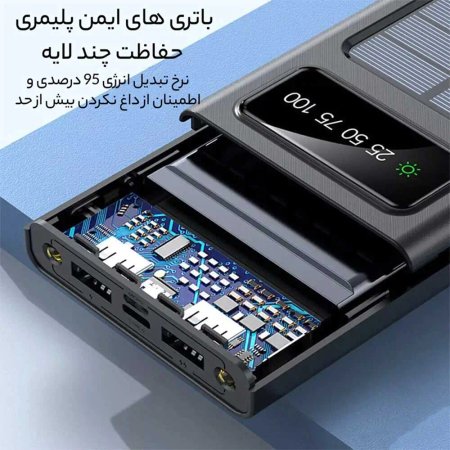 پاوربانک پرودو مدل Piano Solar ظرفیت 20000 میلی آمپر ساعت