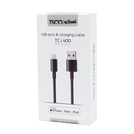 کابل تبدیل USB به لایتنینگ تسکو مدل TC i 400 طول 1 متر