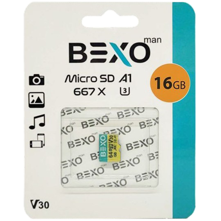 کارت حافظه میکرو BEXO Man 16GB 667X U3