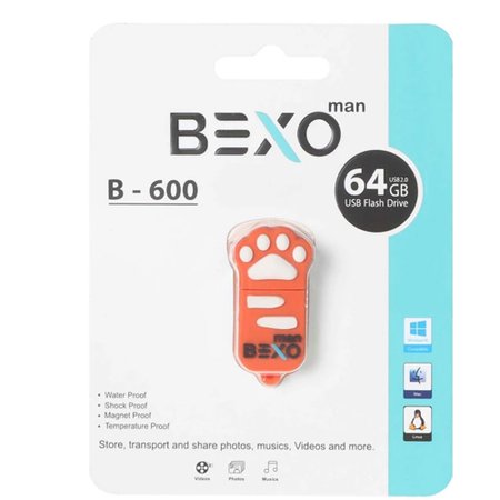 فلش مموری بکسو مدل B-600 ظرفیت 64 گیگابایت با رابط USB2