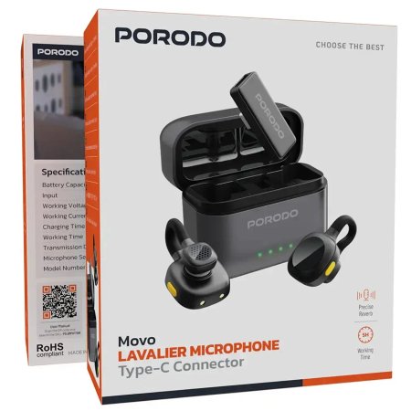 میکروفون پرودو مدل Movo PDLAMPHF76BK
