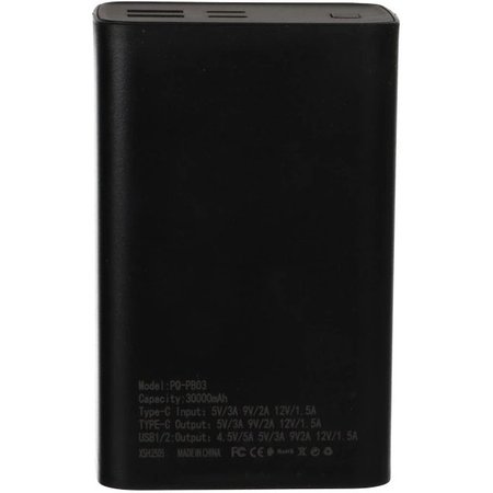 پاوربانک pqbd مدل PQ-PB03 ظرفیت 30000 میلیآمپر ساعت