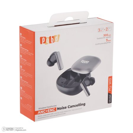 هندزفری بلوتوثی pqbd مدل PQ-W10 به همراه محفظه شارژ و کابل USB Type-C