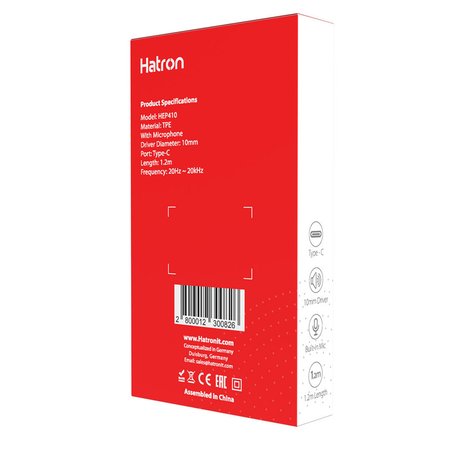 هندزفری سیمی هترون مدل HEP410 با درایور ۱۰ میلیمتری و درگاه Type-C
