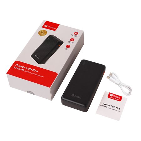 پاوربانک پرووان مدل PPB5212 با ظرفیت 20000 میلیآمپر ساعت، نمایشگر LED و پورتهای USB-C و USB-A