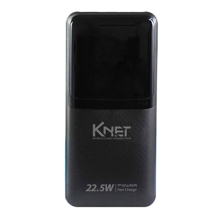 پاوربانک کی نت مدل K-P21 با ظرفیت 10000 میلی‌آمپر ساعت، سه درگاه خروجی، سرعت شارژ 22.5 وات، کابل‌های تایپ سی و لایتنینگ