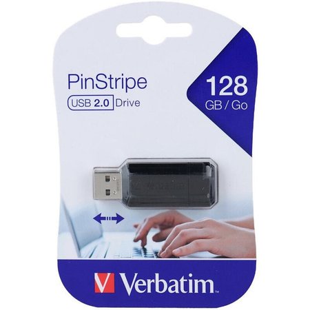 فلش مموری ورباتیم مدل pinStripe ظرفیت 128 گیگابایت با رابط USB 3.2
