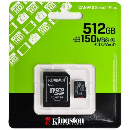 کارت حافظه microSDXC کینگستون مدل Canvas Select Plus SDCS3 ظرفیت 512 گیگابایت