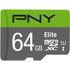 کارت حافظه microSD پی ان وای ظرفیت 64 گیگابایت با سرعت خواندن 100 مگابایت بر ثانیه