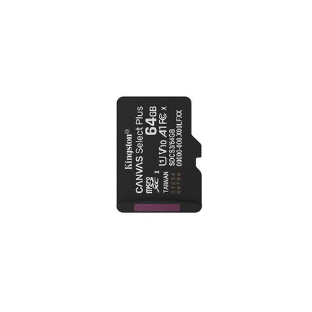 کارت حافظه microSDXC کینگستون مدل CANVAS سرعت 100MBps ظرفیت 64 گیگابایت به همراه تبدیل SD