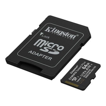 کارت حافظه microSDXC کینگستون مدل CANVAS سرعت 100MBps ظرفیت 64 گیگابایت به همراه تبدیل SD