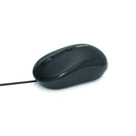 ماوس باسیم هترون مدل HM435SL مشکی بیصدا با ابعاد جمعوجور