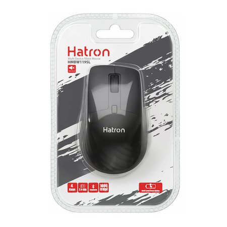 ماوس بی‌سیم هترون مدل HMBW119SL با اتصال بلوتوث و دانگل USB