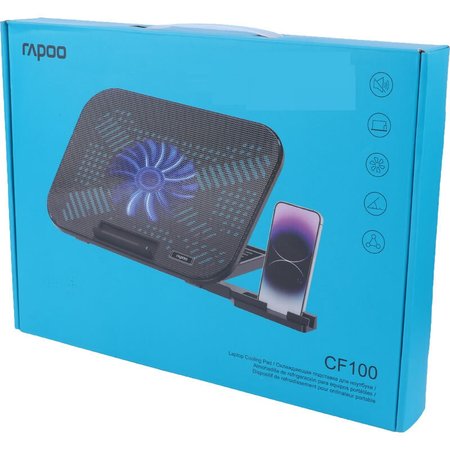 پایه خنک کننده لپ تاپ رپو مدل CF100 با فن قدرتمند و تنظیم ارتفاع