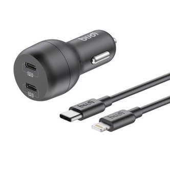 شارژر فندکی 20 وات دو پورت بودی مدل CC108RTLB به همراه کابل تبدیل USB-C به لایتنینگ شارژر فندکی 20 وات دو پورت بودی مدل CC108RTLB به همراه کابل تبدیل USB-C به لایتنینگ
