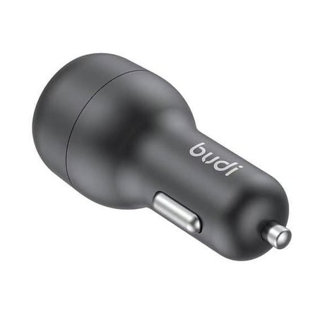 شارژر فندکی 20 وات دو پورت بودی مدل CC108RTLB به همراه کابل تبدیل USB-C به لایتنینگ