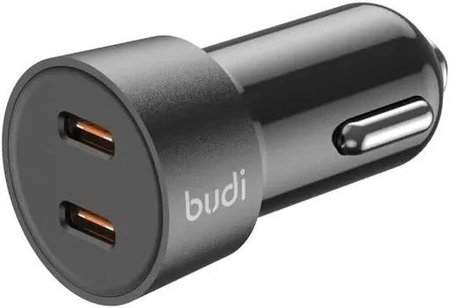 شارژر فندکی 33 وات بودی مدل CC622RTLB با دو خروجی USB-C و کابل شارژ USB-C به لایتنینگ