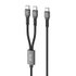 کابل تبدیل USB-C یک به دو بودی مدل DC210C2C12B توان 65 وات طول 1.2 متر