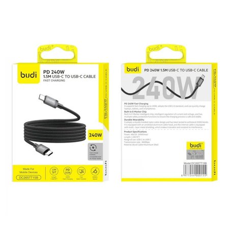 کابل تبدیل USB-C بودی مدل DC265TT15B طول 1.5 متر