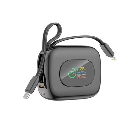 پاوربانک 22.5 وات بودی مدل PB823B ظرفیت 10000 میلیآمپرساعت به همراه 2 کابل USB-C و lightning