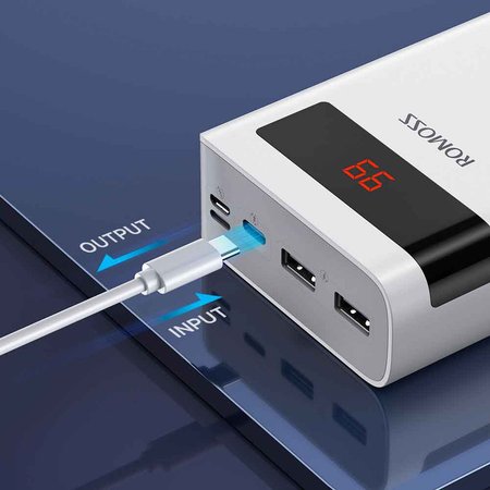 پاوربانک روموس مدل PHP30-515 ظرفیت 30000 میلیآمپر ساعت