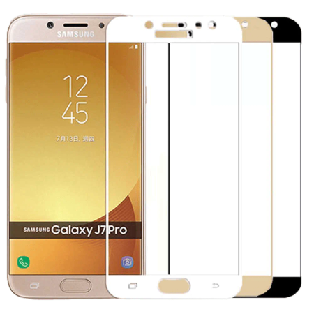 Samsung Galaxy J7 Pro Full Caver Glass Screen Protector Seven