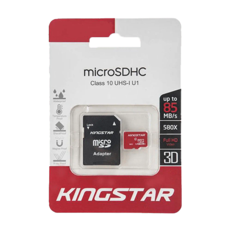 kingsatar UHS-I U1 Class 10 85MBps microSDHC With Adapter - 16GB