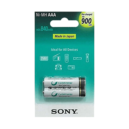 Sony NH-AAA-B2GN Rechargeable AAA Battery - Pack of 2