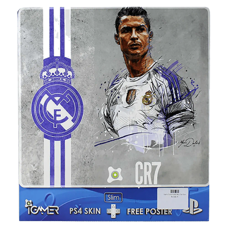 برچسب اسکین برای PS4 مدل اسلیم طرح The Ronaldo