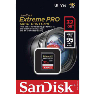 کارت حافظه SDHC سن دیسک مدل Extreme Pro V30 کلاس 10 استاندارد UHS-I U3 سرعت 633X 95MBps ظرفیت 32 گیگابایت کارت حافظه SDHC سن دیسک مدل Extreme Pro V30 کلاس 10 استاندارد UHS-I U3 سرعت 633X 95MBps ظرفیت 32 گیگابایت